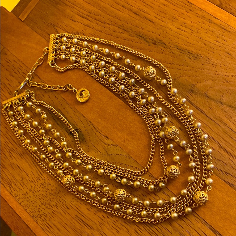 Elegant Gold Multi-Layer Necklace
